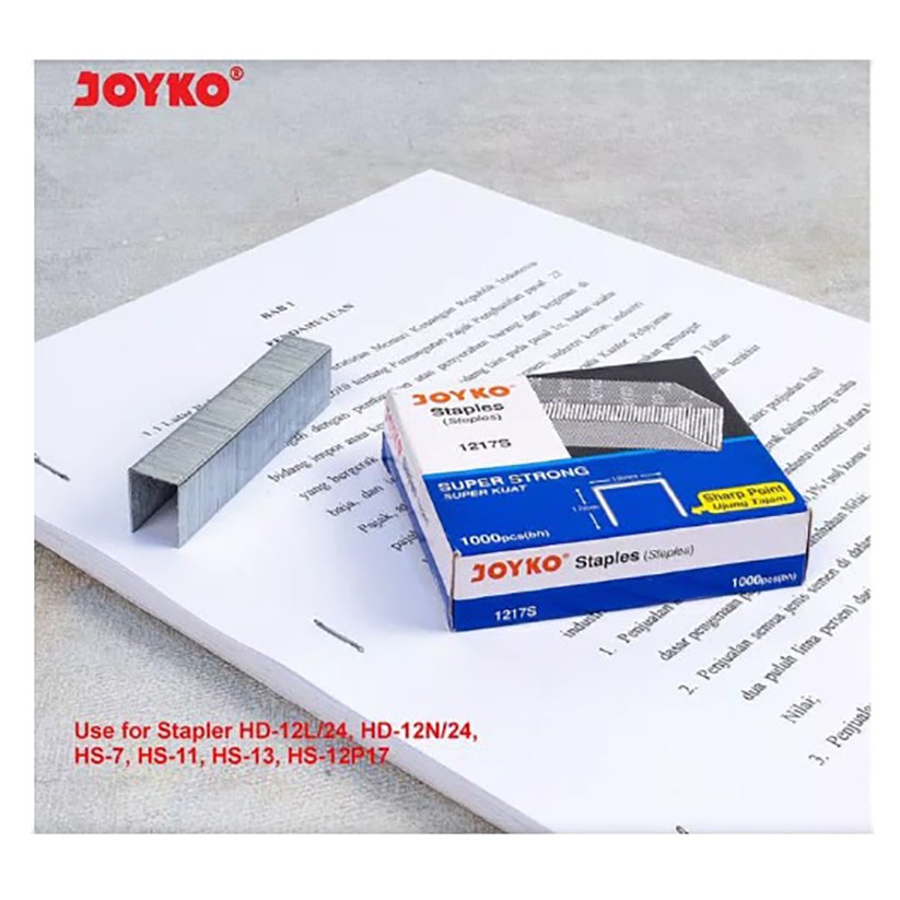 

Joyko Heavy Duty Staples Isi Refill Stapler Hekter Besar Jilid 1217S