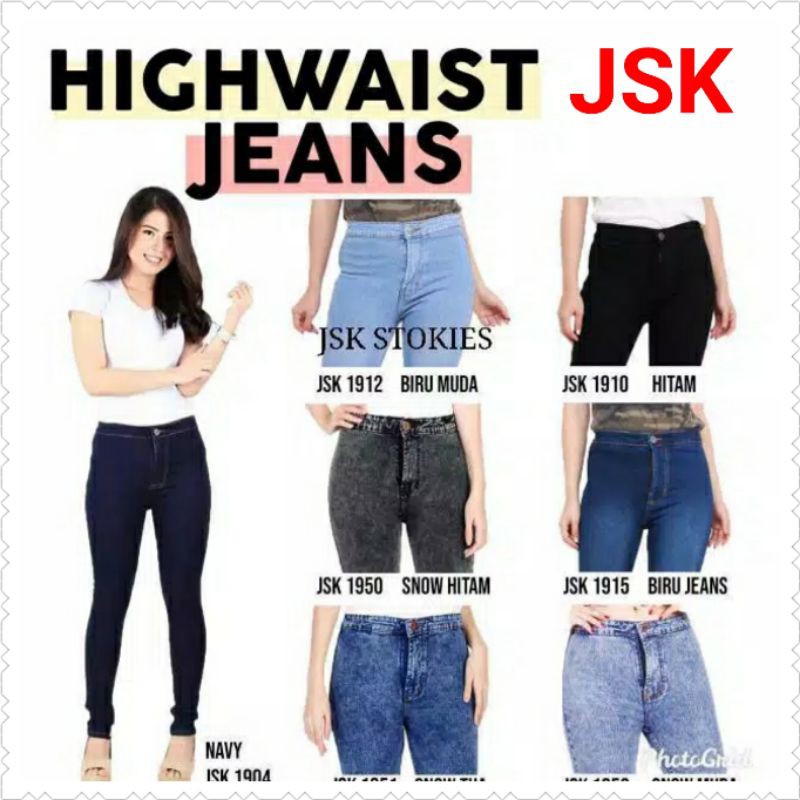 Celana Jeans Panjang Highwaist JSK Jeans Wanita