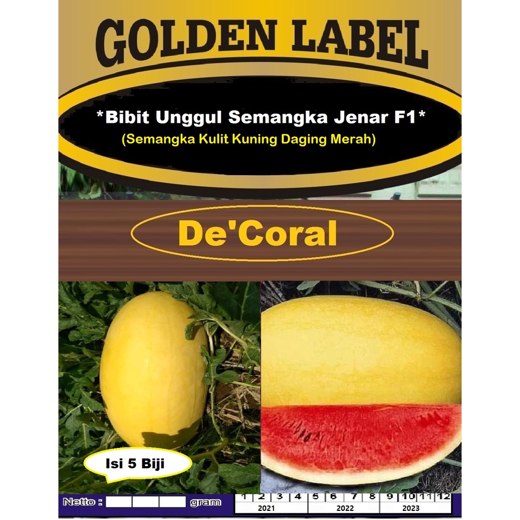 Bibit Unggul Semangka Jenar F1 Semangka Kulit Kuning Daging Merah