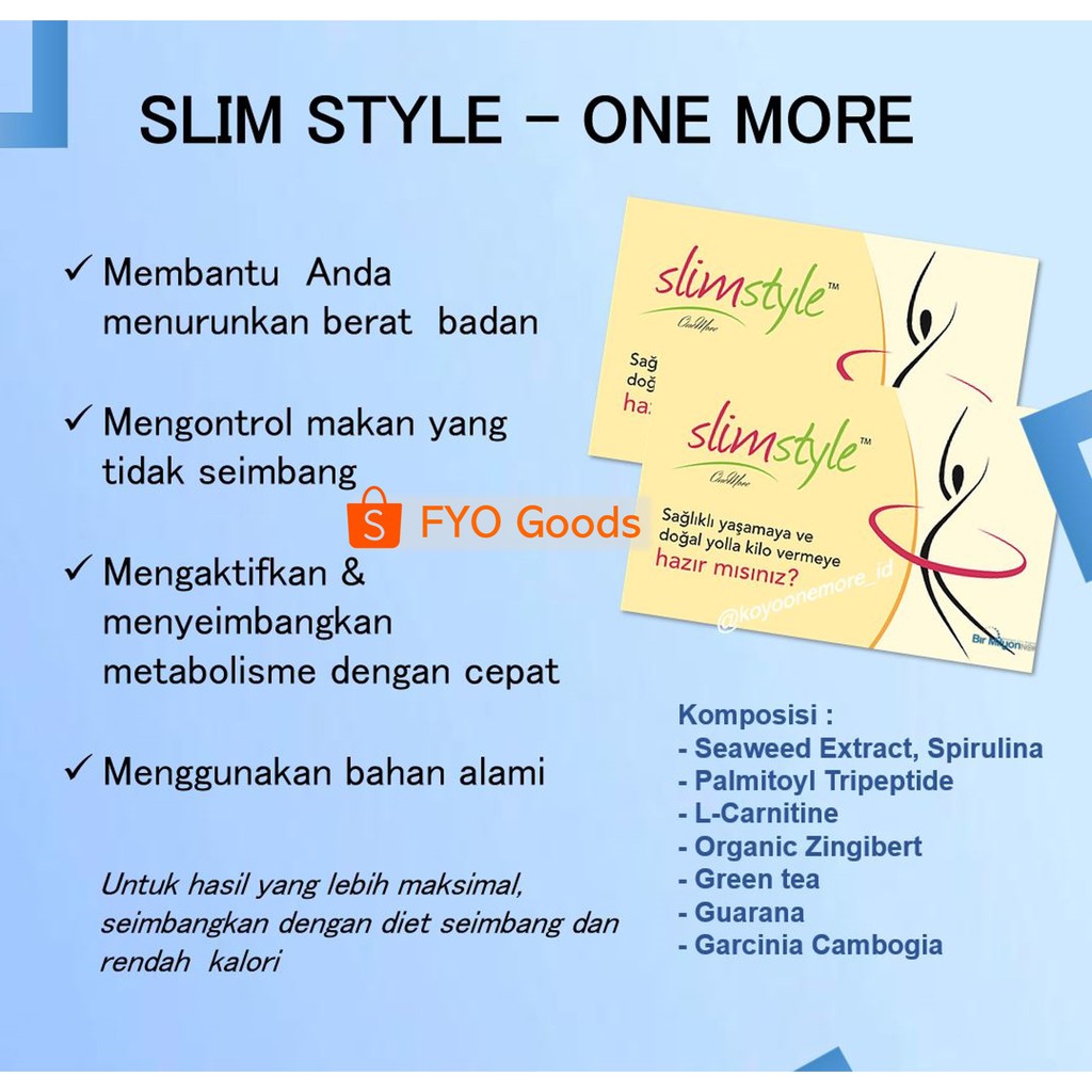 Slim Style Turkey One More International Diet sehat herbal Painless Night Glu