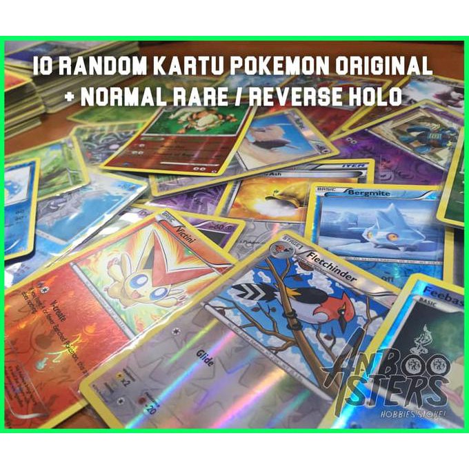 Barang Murah Random Pack 10 Kartu Pokemon Original + Rare/Rh Termurah