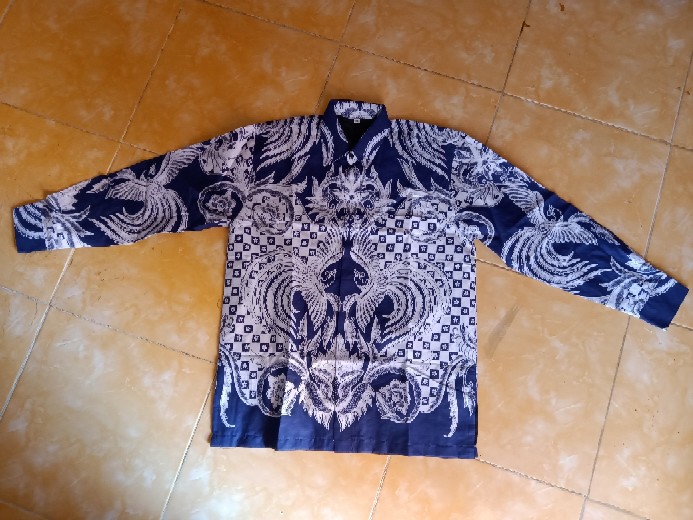 Japunta Blue #2 Kemeja Batik Pria Atasan Batik Baju Batik Pria Lengan Panjang Batik Modern By Anjani