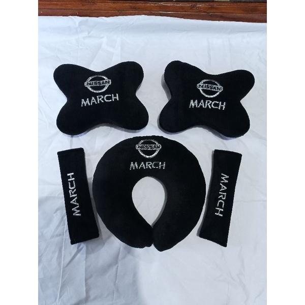 carset bantal mobil Nissan march aksesoris interior mobil march