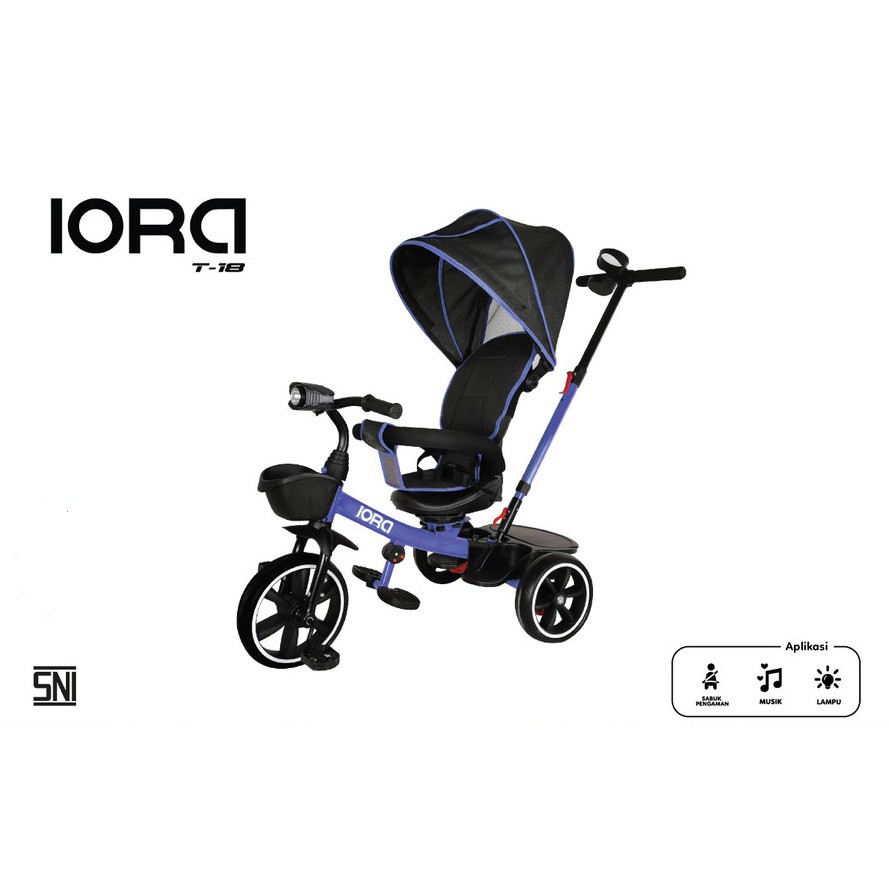 Kargo Sepeda Anak Stroller Tricycle IORA T18 PMB TOYS Roda Tiga Element Garansi SNI-2