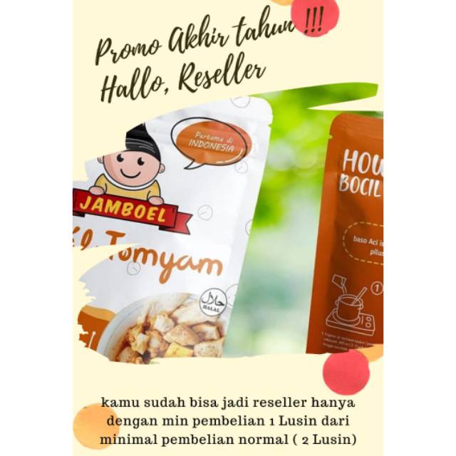 

[PAKET RESELLER 12 PCS] BOCIL TOMYAM SEAFOOD (boci enak ngeunah pisan)