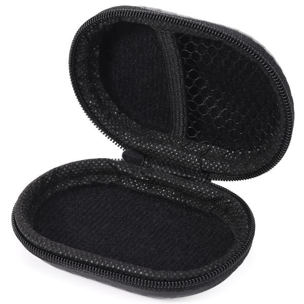 Small Carbon Oval Case For Earphone Cable Data TWS Bluetooth Headset