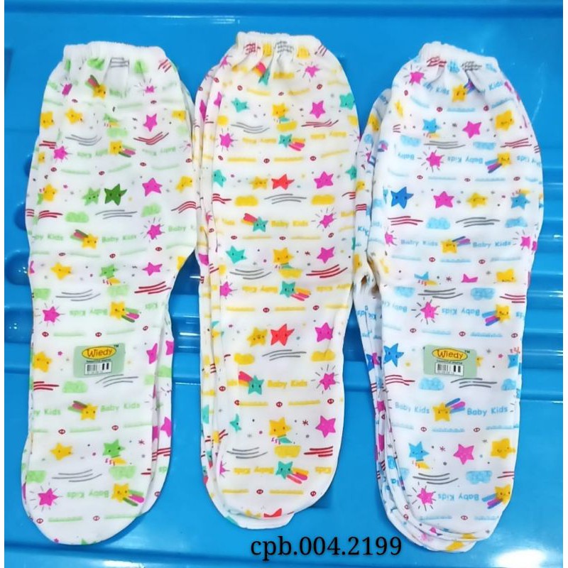 6pcs Celana panjang bayi kaki tertutup 0-12m wiedy