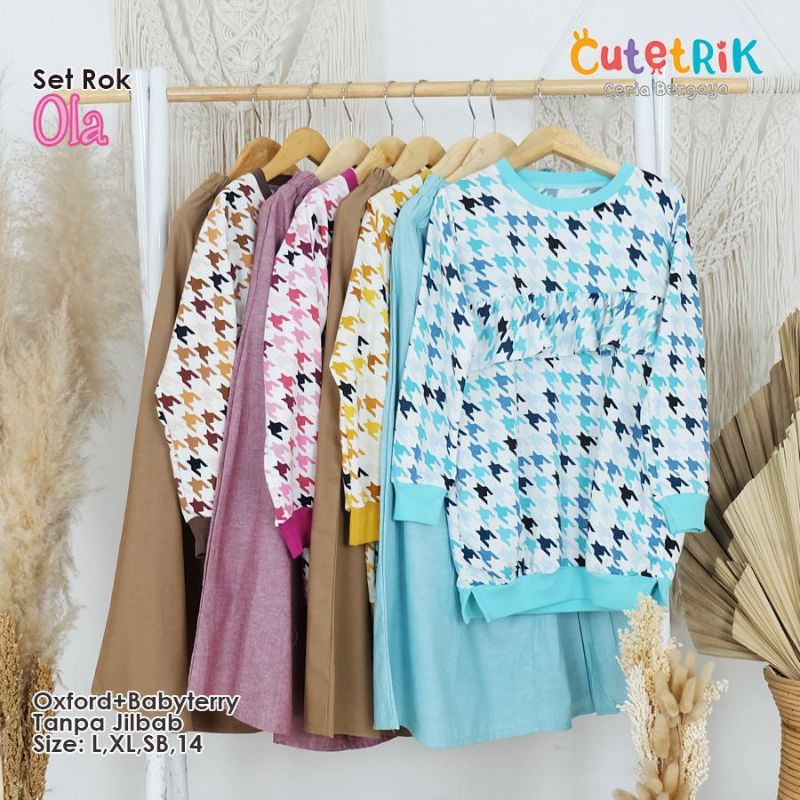 CUTETRIK - ONE SET SETELAN TUNIK DAN ROK ANAK REMAJA CUTETRIK SET ROK OLA