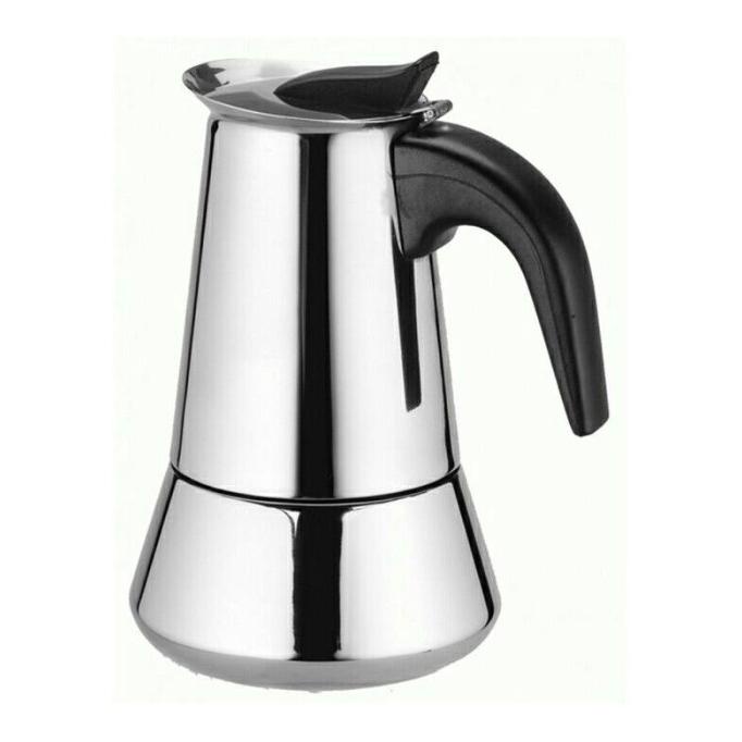 ><><><] Moka Pot 6 Cup | Stainless Espresso Pot