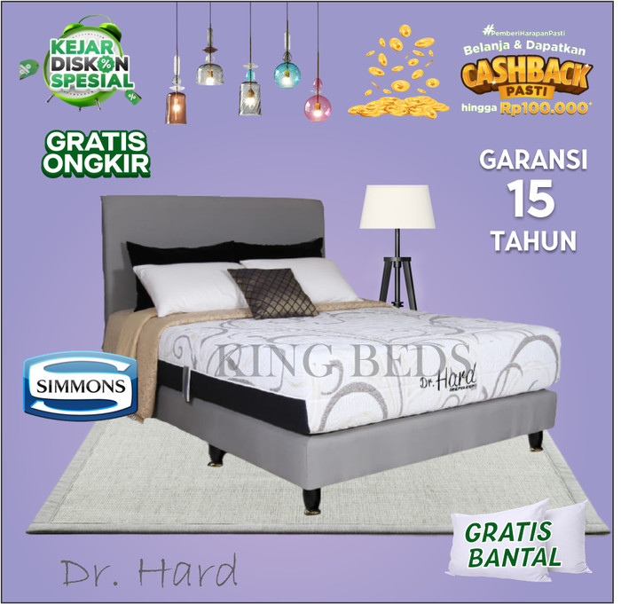 Simmons Spring Bed Dr. Hard Full Bed Set Kasur Orthopedic 160 180 200