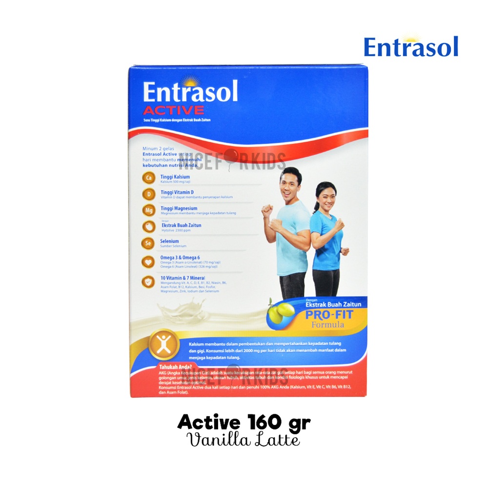 Entrasol Active Susu Kalsium Kemasan 160gr