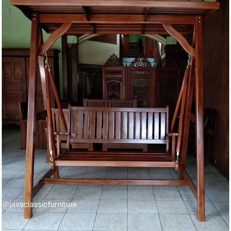 KURSI AYUNAN JATI,BANGKU BANDULAN GANTUNG MINIMALIS GARDEN TAMAN OUTDOOR FURNITURE JEPARA-1