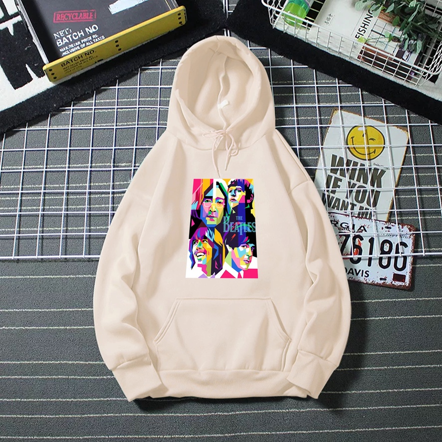 Sweater hoodie wanita THE BEATLES baju sweter cewek band murah