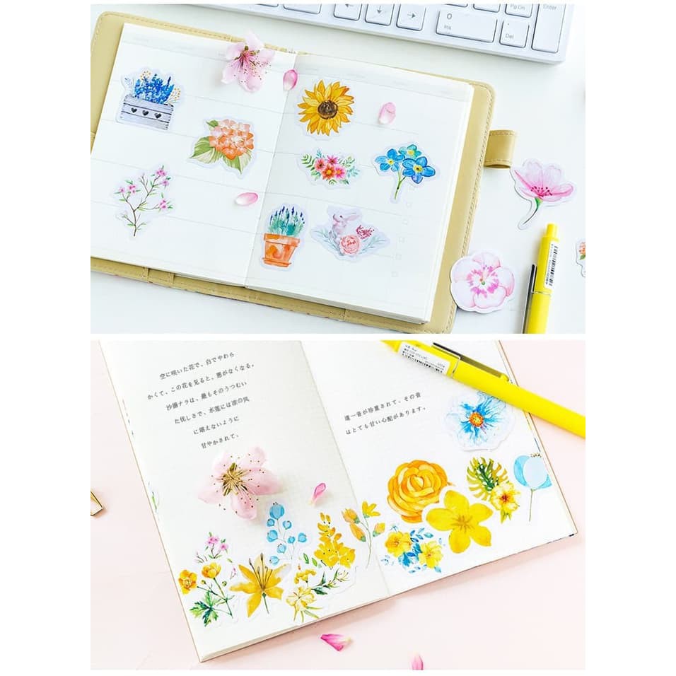 MOHAMM KAWAII Japanese Decoration Journal - Diary Flower (45pcs)