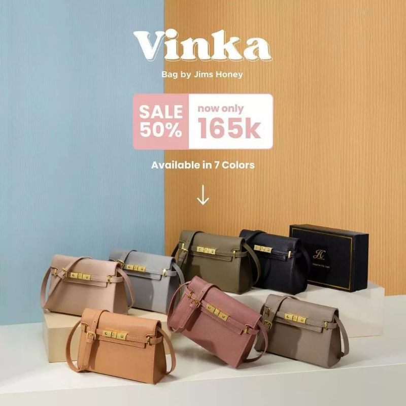 VINKA BAG JIMSHONEY TAS SELEMPANG WANITA SLINGBAG FREE EXCLUSIVE BOX