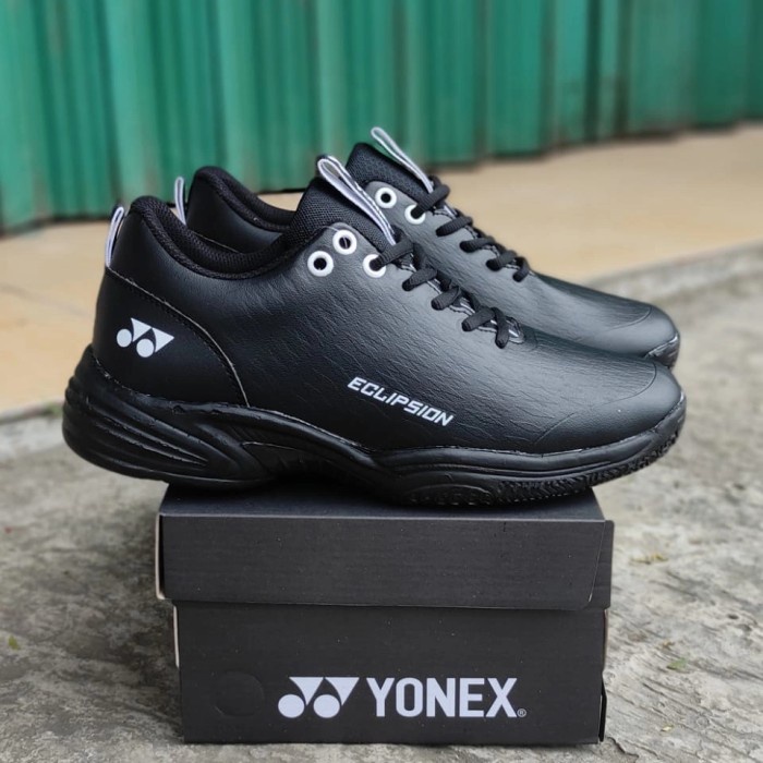 [COD] sepatu batminton original yonex putih hitam merah - hitam putih, 39