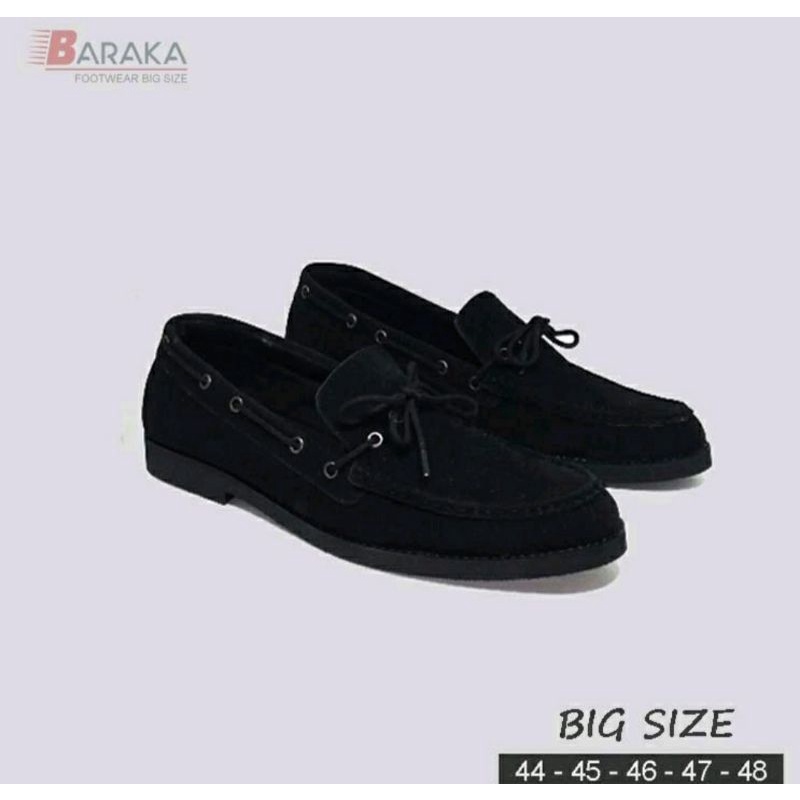 Original, Sepatu Moccasin Loafers Pria Big Size 43 44 45 46 47 / SlipOn Formal JUMBO Sepatu BR-1 Kulit Coklat, 47