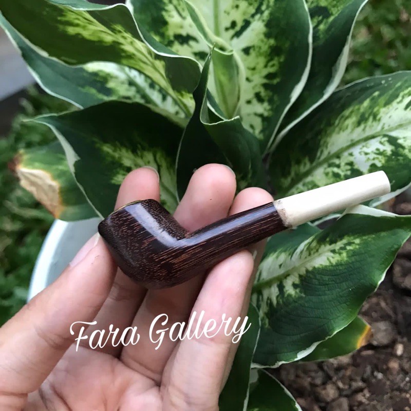 Pipa Cangklong Kombinasi Gali Asem Mini / Pipa Rokok Cangklong Variasi Tanduk dan Gali Asem Jawa