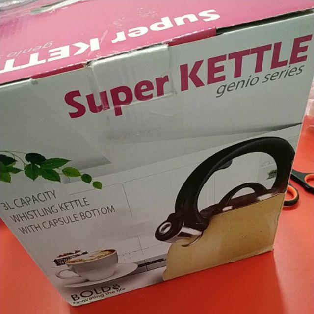 Super Kettle Whistling Bolde - Teko Bunyi Siul Genio Series - Kapasitas 3 L