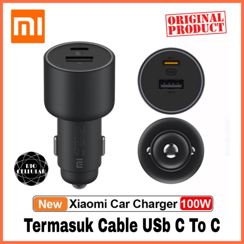 Car Charger 100W Xiaomi Original USB C TO C CABLE Dual Port