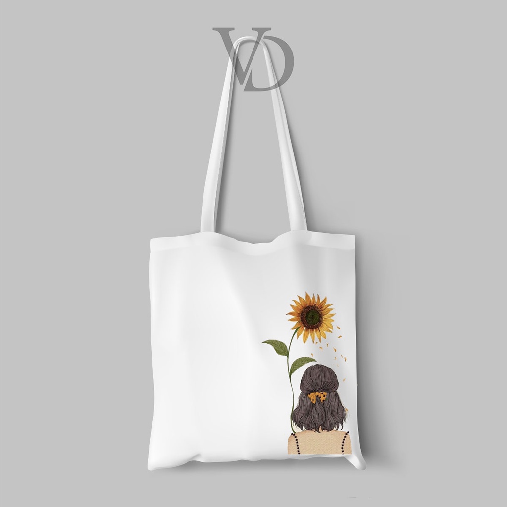 TOTE BAG KANVAS MOTIF ABSTRACT TUMBLR GIRL TERBARU / AESTHETIC TOTE BAG / TAS BELANJA MOTIF Wattpad