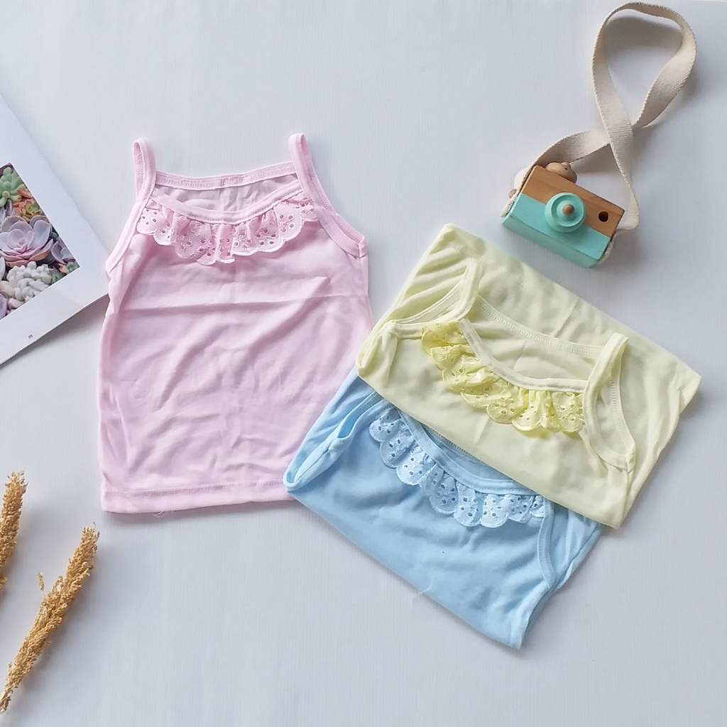 HappyOliver KAOS DALAM RENDA anak tank top singlet rainbow