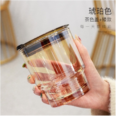 Berkat Tumbler Gelas Kaca Vintage Aesthetic Bottle Cup Coffee Simple Elegan Water 400ml Free Sedotan Kaca