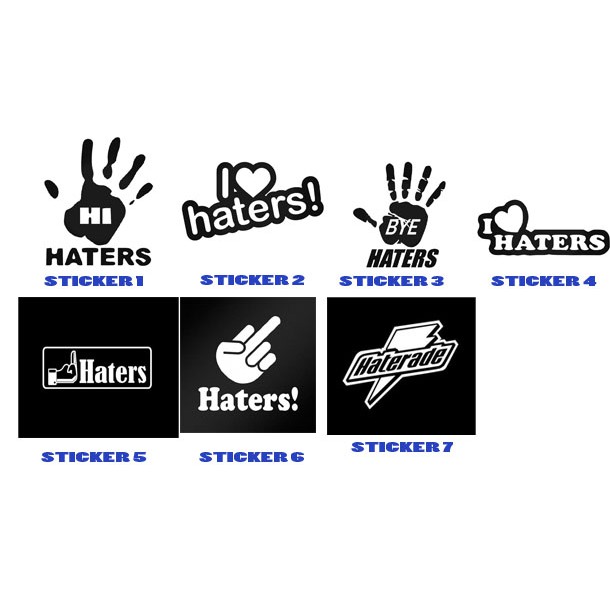 

STICKER HI HATERS CUTE