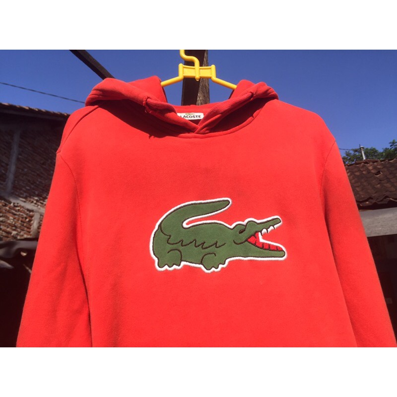 HOODIE LACOSTE BIG LOGO SECOND ORIGINAL PRELOVED MULUS