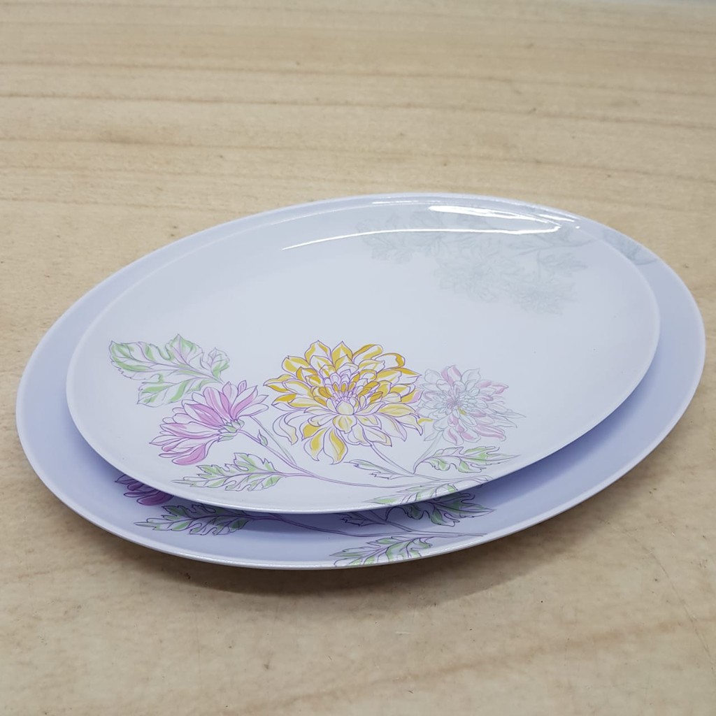 Piring Saji Oval Melamin Lucu / Piring Saji Melamin Florencia Maspion Vanda