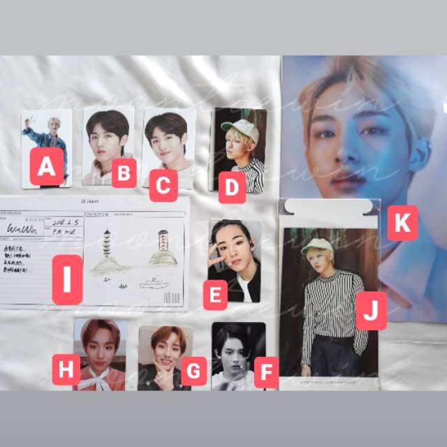 winwin nct photocard diary (chain, cheer event, anniv sum cafe, sg, papertoy, kocca, empathy)
