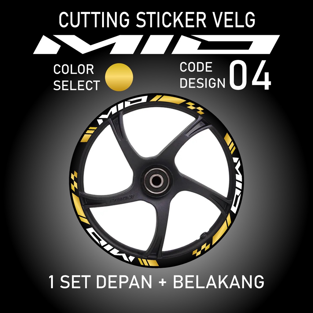 Kenzie Sticker - Stiker Cutting Sticker Velg Yamaha Mio Smile Sporty Racing Lis List Variasi Custom 
