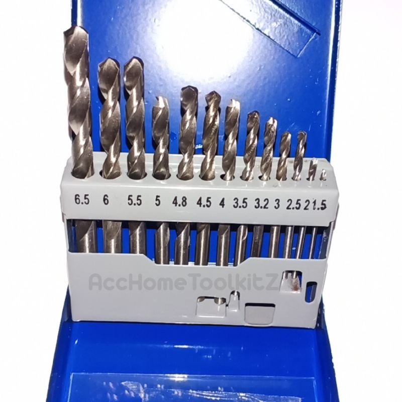 Mata Bor MOLLAR Besi Set 13pcs Hss Twits Drill Bit