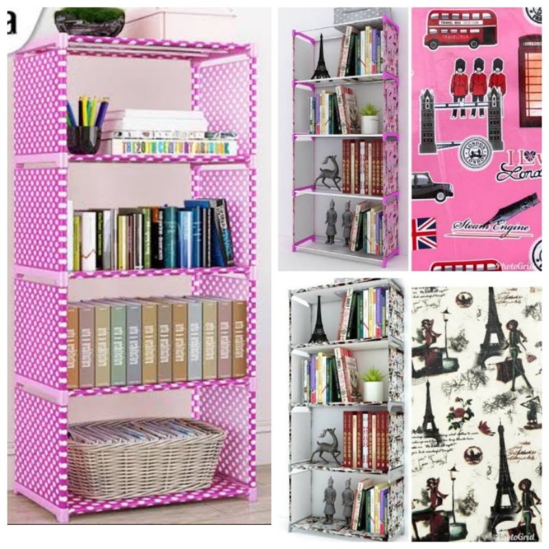 Rak buku portable 5susun Shopee Indonesia Rak buku portable 5susun Shopee Indonesia