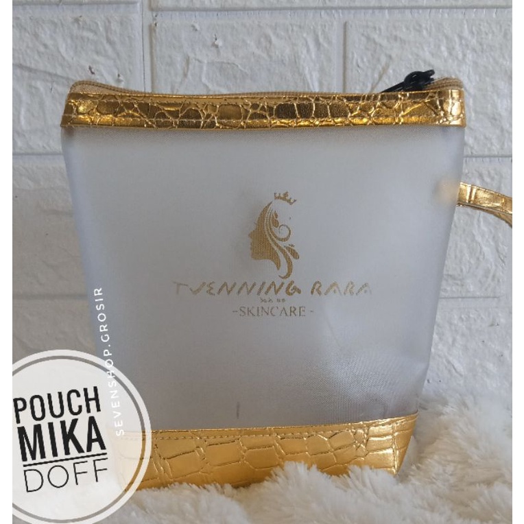 pouch kosmetik mika doff kombinasi croco