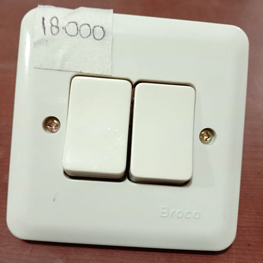 saklar listrik model kotak 2 tombol merk broco