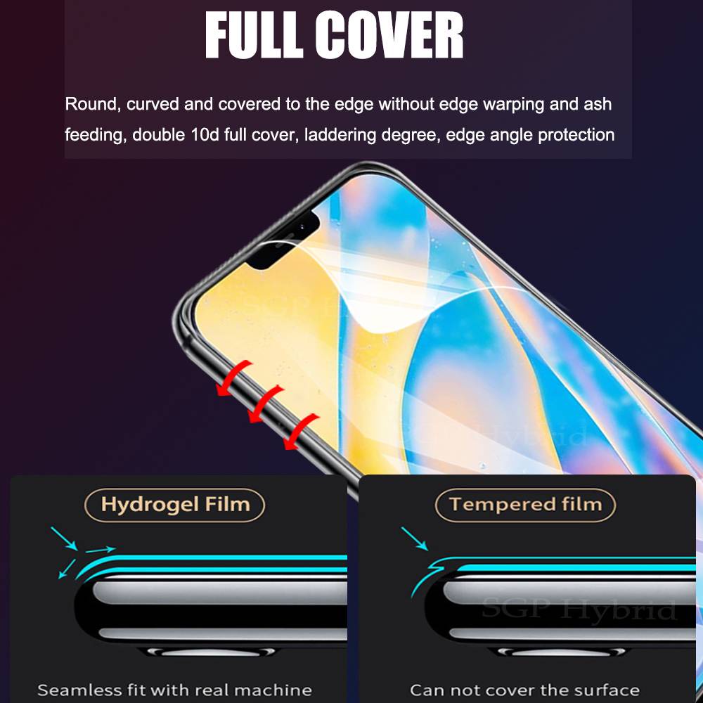 Film Pelindung Layar Depan Belakang Hydrogel Untuk Iphone 11 12 Pro Max Mini 7 8 Plus X Xs Max Xr Se 2020