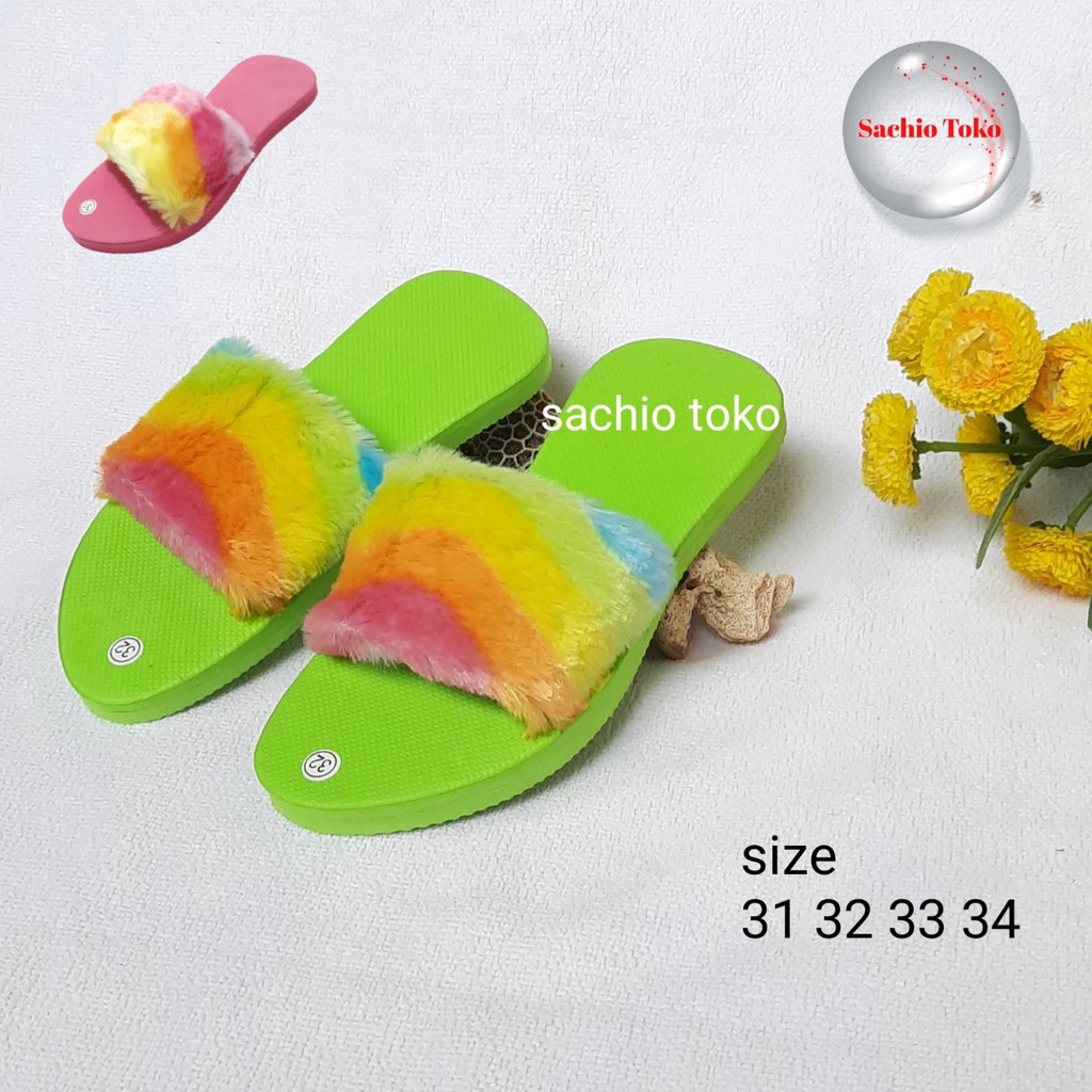 Sandal anak perempuan rainbow size 31-35 Sachio Toko