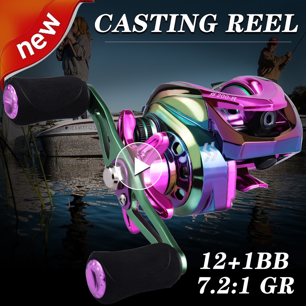 Sougayilang Kecepatan Tinggi 7.2: 1 12 + 1BB Fishing Reel Kiri/Kanan Tangan 10Kg Max Drag Fishing Reel Drag Reel Carp Drag Fishing Reel