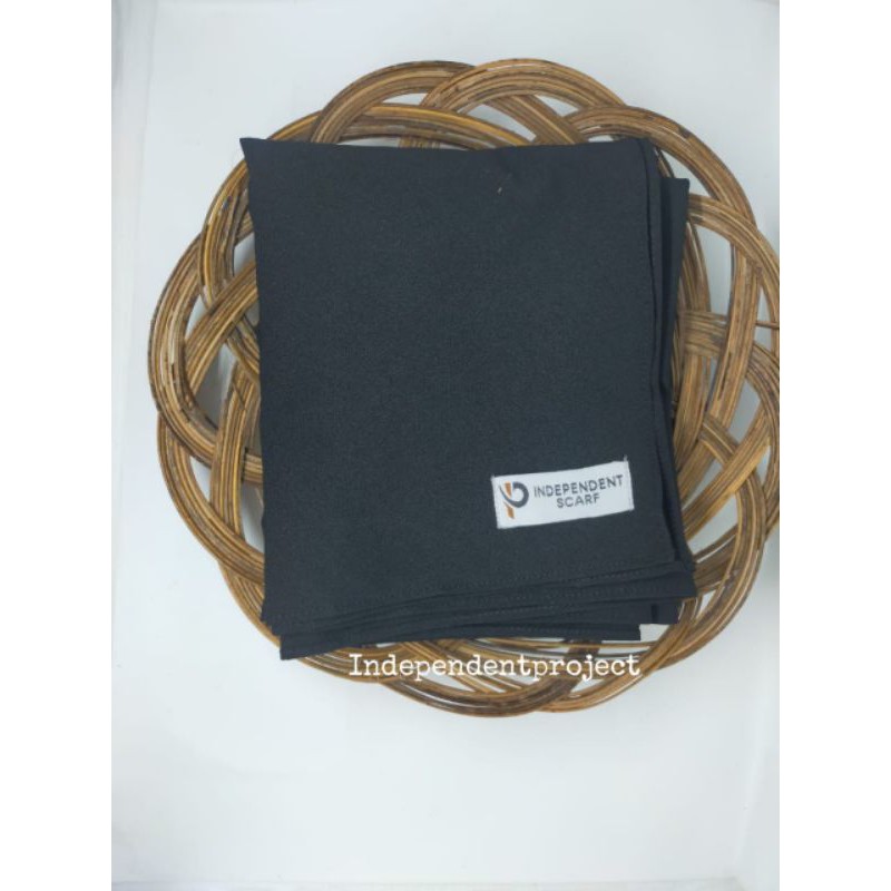 Pashmina Tali Diamond Crepe 180x75-Hitam