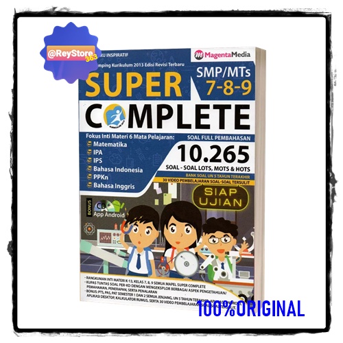 BUKU TEMATIK SMP/ PELAJARAN SMP/LATIHAN SOAL: SUPER COMPLETE SMP/MTS KLS  7,8,9