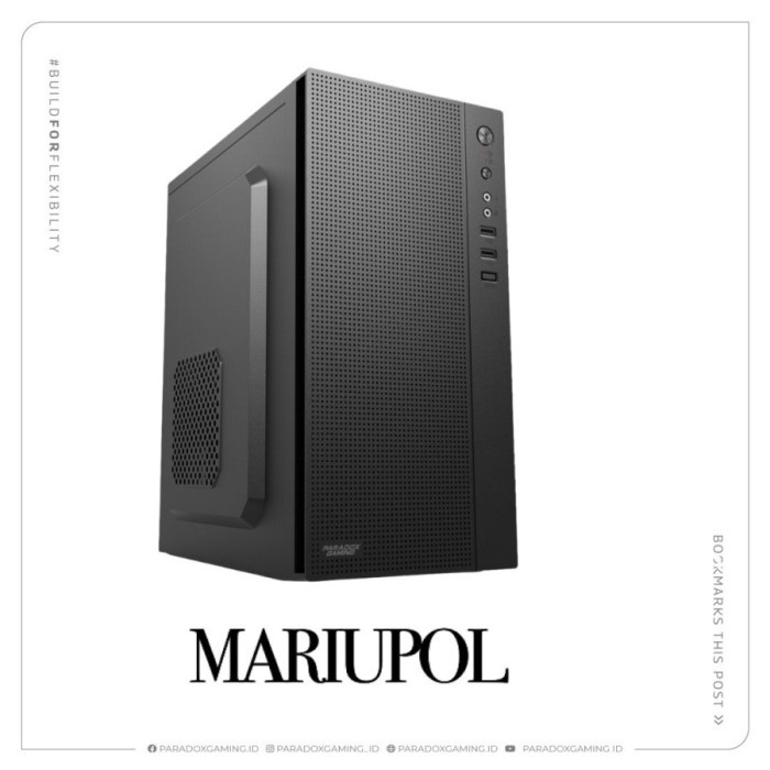 Casing Komputer Paradox Gaming Mariupol M-ATX Include PSU 400Watt