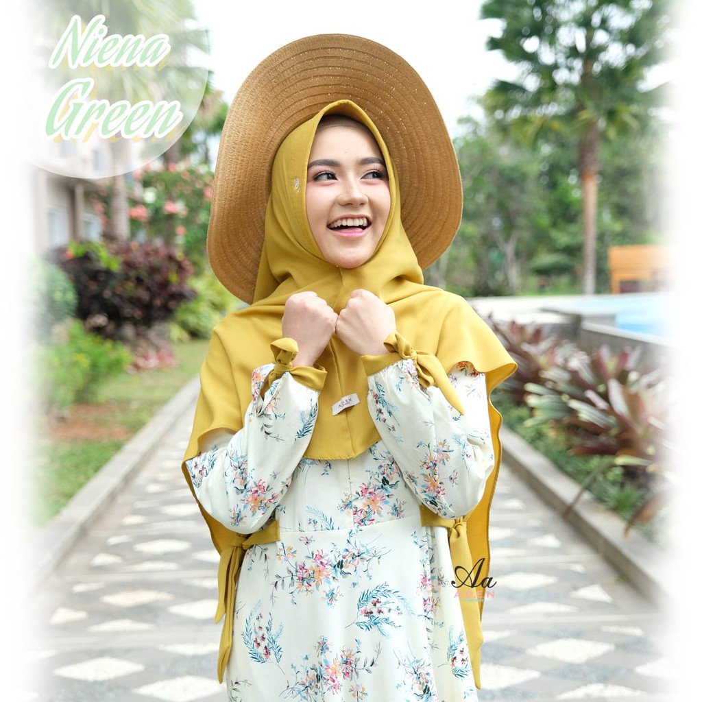 Gamis Set Murah Motif Cantik Syari Katun Jepang Nayla/Niena Ori by Aden