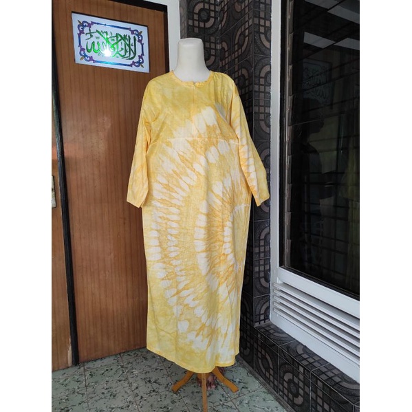 Longdres Kaos Motif Batik Abstrak Lengan Panjang