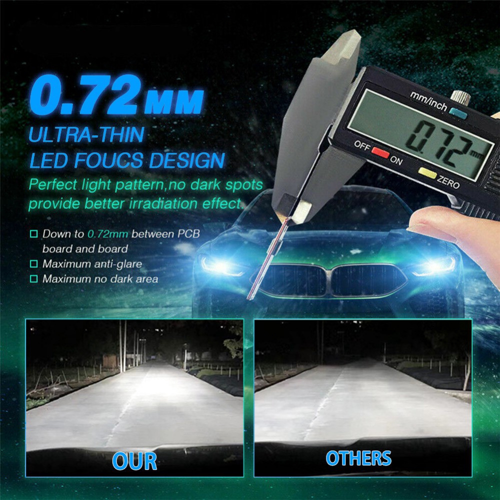 1pc Lampu Led Bentuk Fighter H4 12v 24v 6500k 6000lm Warna Putih H4 Untuk Mobil