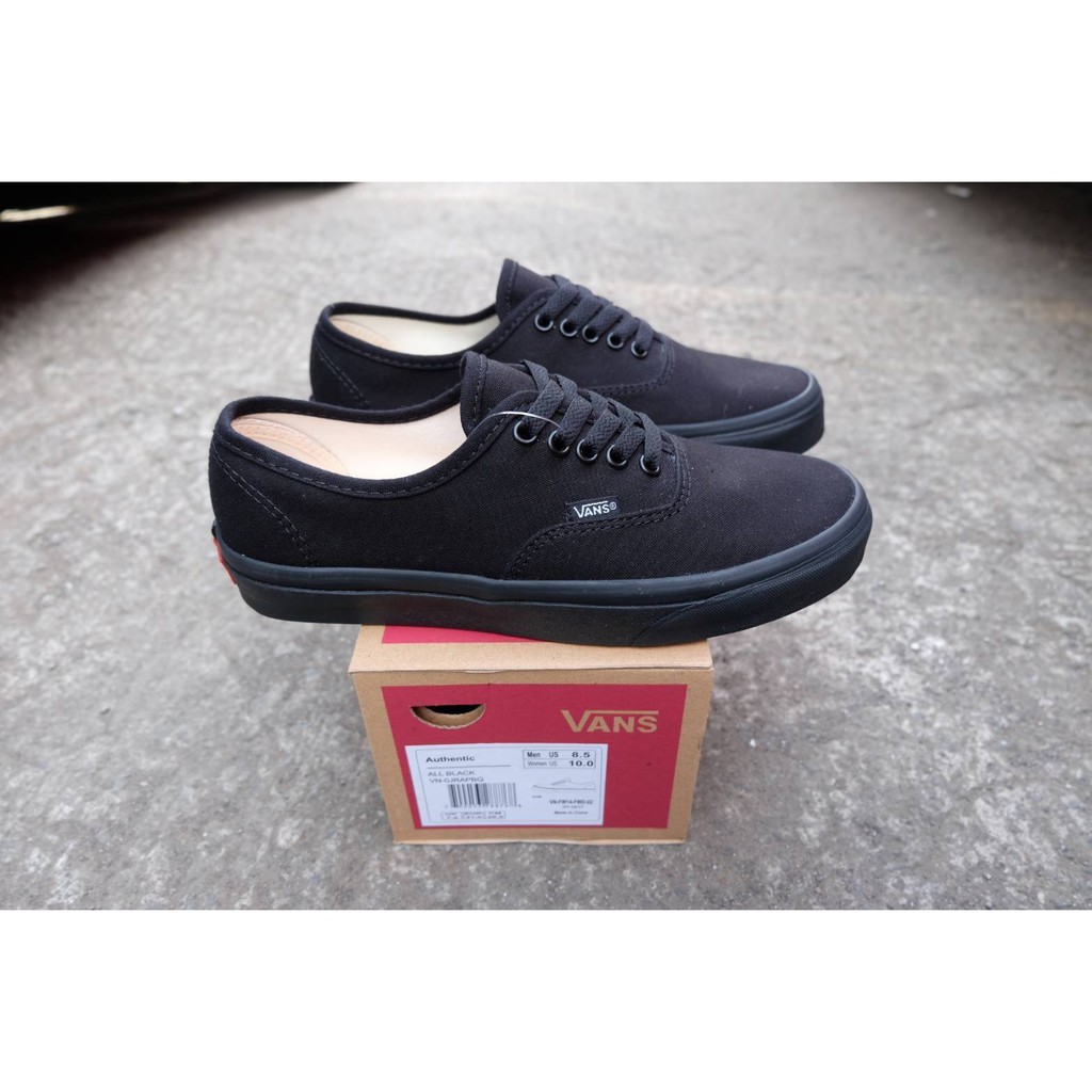 vans authentic black harga