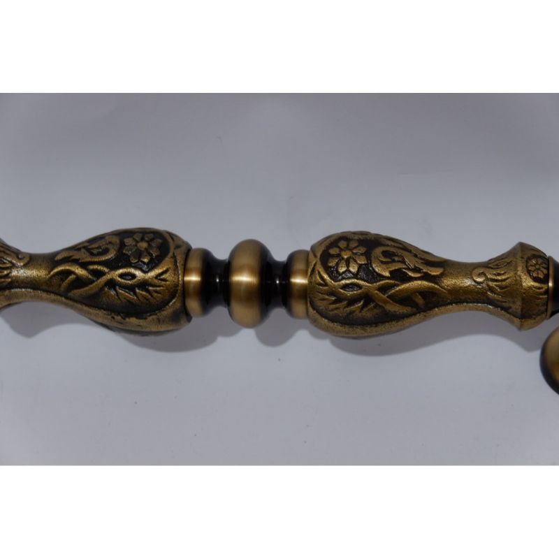 Handle Pintu Rumah Pagar Kuningan Antik Murah Motif Manggis 47cm