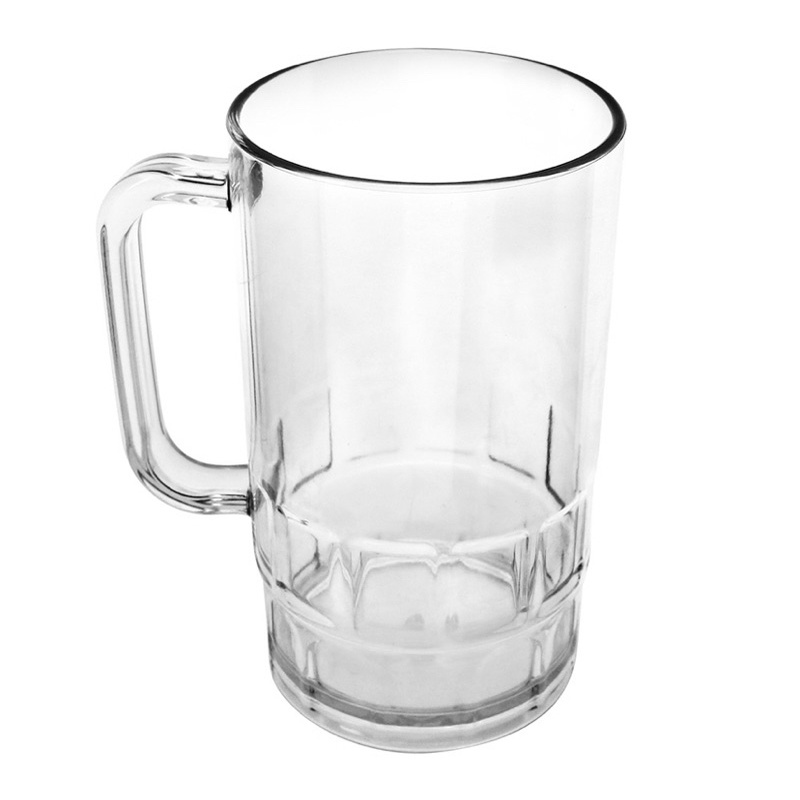 Gelas Gagang Plastik  500 ml Mika Bening Tebal Kuat | Gelas Beer | Gelas Crystal