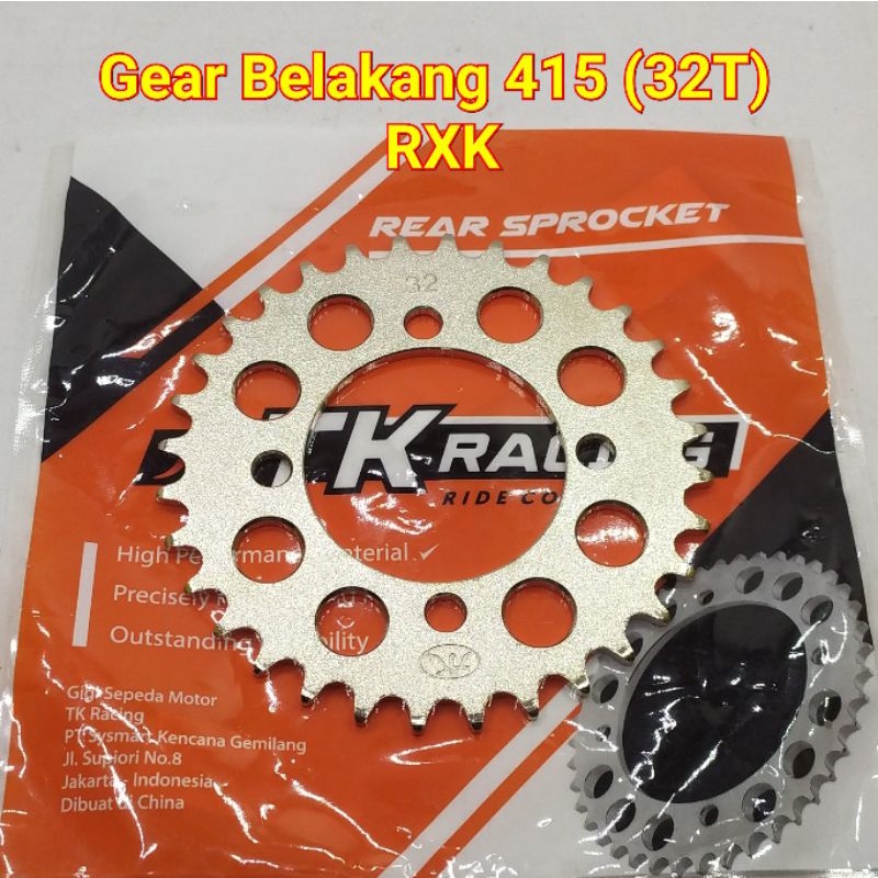 TK Racing Gear Belakang 415 RXK RX King New Fizr Vega R New Jupiter Z New MX 31T 32T 33T 34T 35T 36T 37T 38T 39T 40T 41T 42T 43T 44T 45T-32T 415