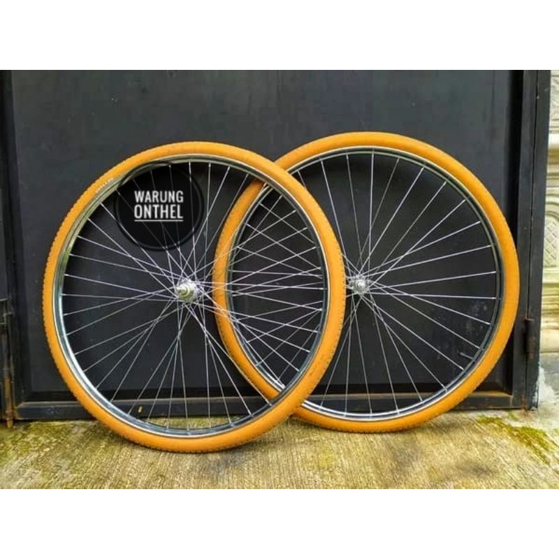RODA SEPEDA ONTEL RING 28 - VELG ONTHEL - RODA SET TINGGAL PASANG - RODA SEPEDA ONTEL ONTA UNTO KEBO